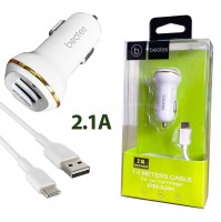 PLUG VEICULAR 2.1A + CABO USB-C  IRM-A294