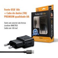 Fonte USB + Cabo p/ V8