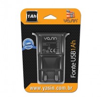 Fonte USB "1A" YASIN - 2 USB