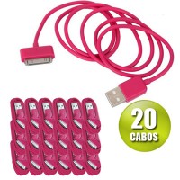 Cabo de Dados USB para IPHONE( C/ Fardo 20Unid.) *ROSA