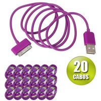 Cabo de Dados USB para IPHONE( C/ Fardo 20Unid.) *ROXO 