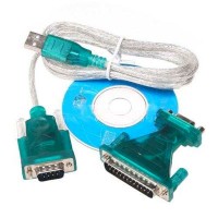 Cabo p/ impressora: USB(M) x Serial(M) + Adapt. Paralelo(M)