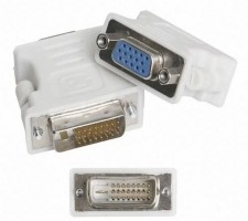 ADAPTADOR CONVERSOR DVI(M) 24+1 X VGA(F) (BRANCO)