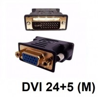 ADAPTADOR DVI (M) 24+5 X VGA (F) - PRETO