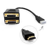 CABO DIVISOR HDMI(M) X 2 SAÍDAS DVI (F) 24+1