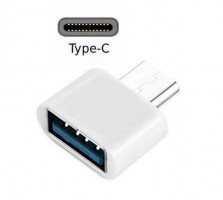 ADAPTADOR OTG USB 3.0 (FEMEA) PARA TYPE C (MACHO) - BRANCO