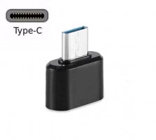 ADAPTADOR OTG USB 3.0 (FEMEA) PARA TYPE C (MACHO) - PRETO