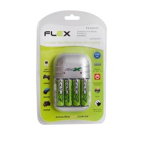 FX-C03 Carregador para pilhas e baterias com pilhas (1.2V; AA/9V) -4P 