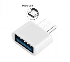 ADAPTADOR OTG USB PARA MICRO USB - BRANCO