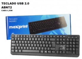 TECLADO PADRAO USB - PRETO MAX