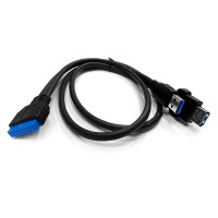 Cabo Conversor 2USB (Macho/fêmea) 3.0 x Placa mãe 19 pinos