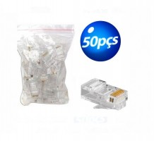 CONECTOR DE REDE RJ45 "CAT5" GRANEL (KIT C/ 50PÇS) -VALOR UNITÁRIO R$0,18