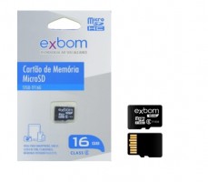 Cartão de Memória Micro SD "Exbom" - 16GB