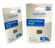 Cartão de Memória Micro SD "Exbom" - 8GB
